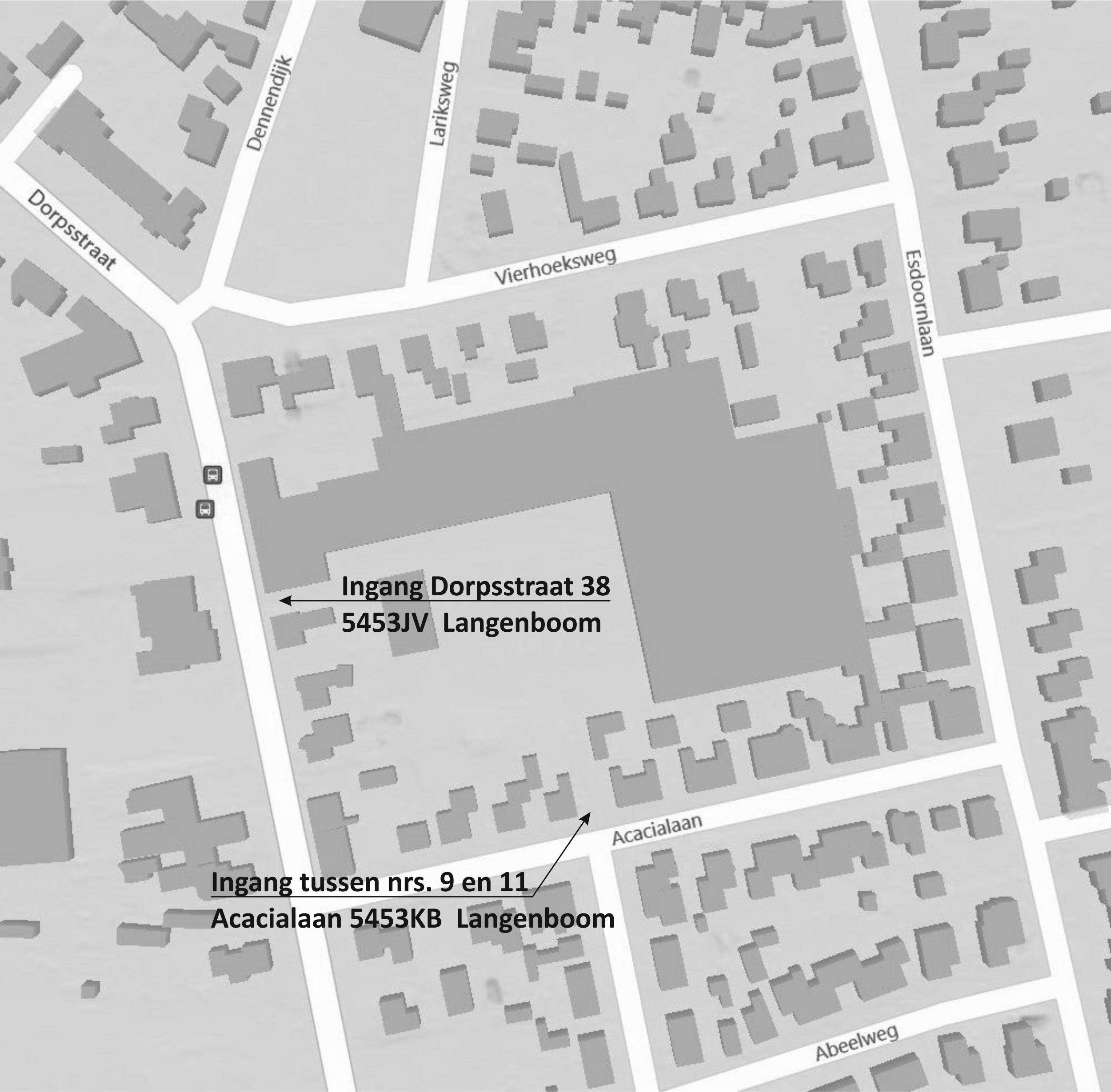 plattegrond en parkeren